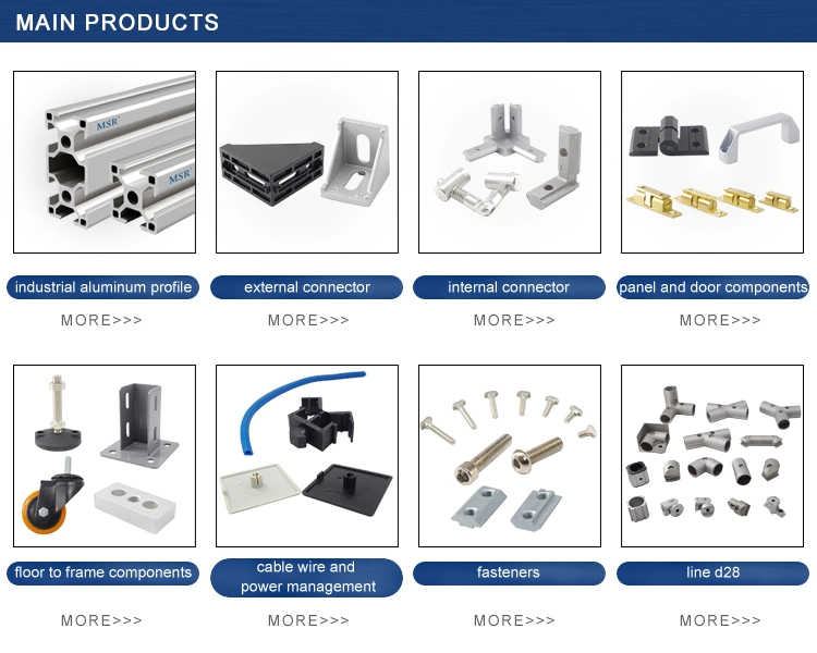 Chinese Manufacturer OEM ODM 30X30 Square Impact Aluminum Extrusion with Anodized Surface Aluminium 6105 T5 for Machine/Assemble Line/Robot 3030 3060 3090